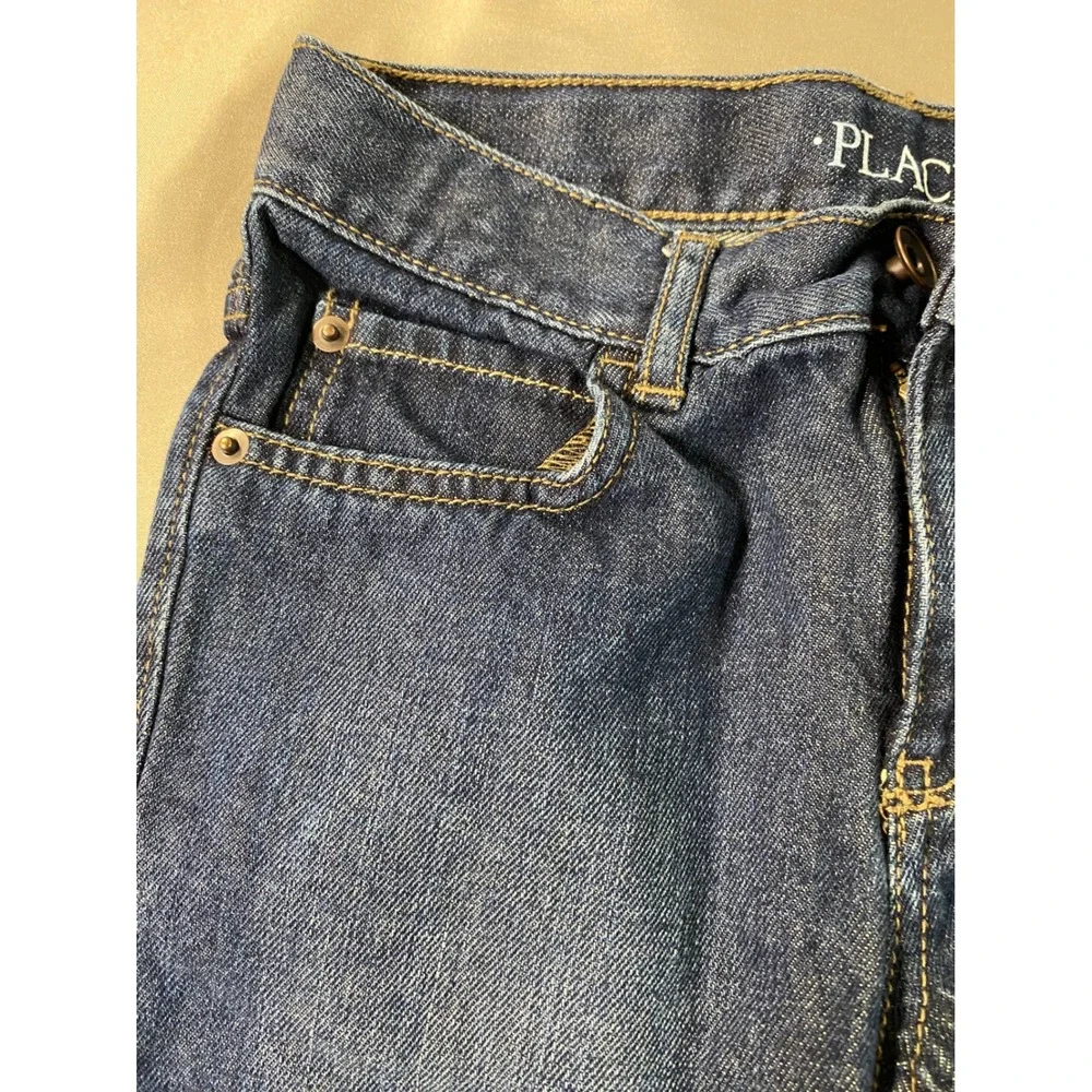 The Childrens Place Straight Leg Jeans - Size 8 Kids Denim Pants‎ Dark Wash